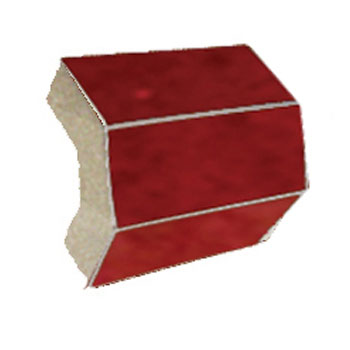 Mosaic House Moroccan tile Mosaic Corner Bullnose 7 Custom Red  solid zellige, mosaic, zellij, bullnose, trim, glaze, v-cap 